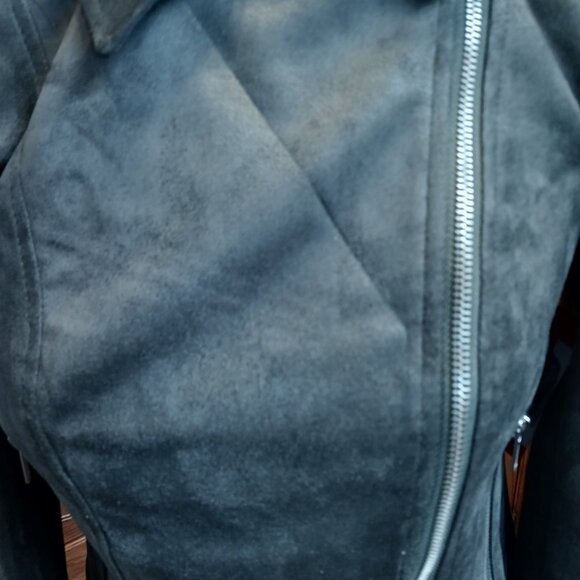 BB Dakota x Steve Madden Imitation Green Faux Suede Moto Jacket NWT Si… - Picture 11 of 16